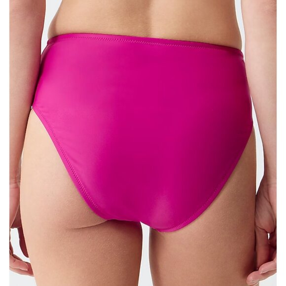 J.Crew Hallie Bikini Bottom Pink High Rise Full Coverage Fuchsia Classic Small - Picture 4 of 5